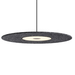 Yurei Pendant / Ceiling Light with Acoustic Panel - Matte Black / Charcoal