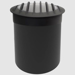 Black Diamond PAR36 Outdoor Well Light Flat with Grate 12V - Black / Clear