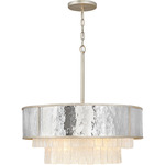 Reverie Chandelier - Overstock - Champagne Gold / Hammered Stainless Steel