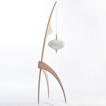 The Praying Mantis Floor Lamp - Natural Ash / White