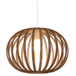 Balloon Glass Pendant - Imbuia / White
