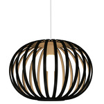 Balloon Glass Pendant - Charcoal / White