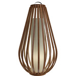 Balloon Floor Lamp - Imbuia / White Linen
