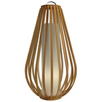 Balloon Floor Lamp - Teak / White Linen