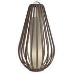 Balloon Floor Lamp - American Walnut / White Linen