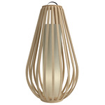 Balloon Floor Lamp - Maple / White Linen