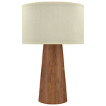 Conico Table Lamp - Imbuia / White