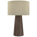 Conico Table Lamp - American Walnut / White