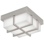 August Color-Select Outdoor Ceiling Light Fixture - Painted Nickel / White