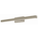 Brock Color-Select Bathroom Vanity Light - Satin Nickel / Frosted