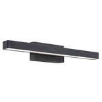 Brock Color-Select Bathroom Vanity Light - Black / Frosted
