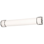 Pacific Bathroom Vanity Light - Satin Nickel / White