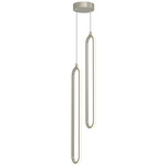 Sienna Round Color-Select Multi Light Pendant - Painted Nickel / White