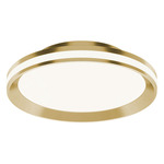 Sona Color-Select Ceiling Flush Light - Satin Brass / Frosted