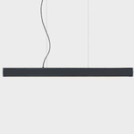 2X4 Leather Linear Pendant - Blackened Steel / Black Leather