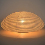Paper Moon Table Lamp - Steel / Washi Paper