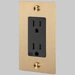 Buster + Punch Complete Metal Duplex Outlet - Brass