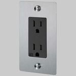Buster + Punch Complete Metal Duplex Outlet - Steel