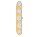 Bezel Wall Light - Vintage Brass / Etched Glass
