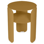 Bebop Side Table with Shelf - Gingerbread