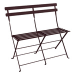 Bistro 2-Seater Folding Bench - Black Cherry