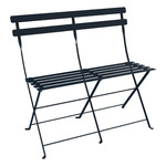 Bistro 2-Seater Folding Bench - Deep Blue
