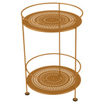 Guinguette Perforated Side Table - Gingerbread