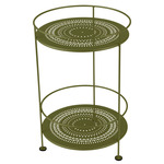 Guinguette Perforated Side Table - Pesto