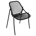 Sixties Stackable Chair Set of 2 - Liquorice