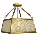 Avery Semi Flush Ceiling Light - Brushed Brass / Clear