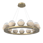 Cabochon Ring Chandelier - Gilded Brass / Clear