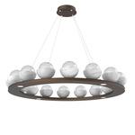 Cabochon Ring Chandelier - Flat Bronze / Clear