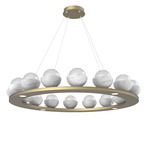 Cabochon Ring Chandelier - Gilded Brass / Clear