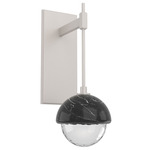 Cabochon Tempo Wall Sconce - Beige Silver / Clear