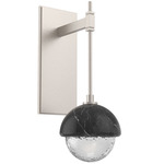 Cabochon Tempo Wall Sconce - Beige Silver / Clear