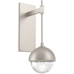 Cabochon Tempo Wall Sconce - Beige Silver / Clear