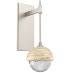Cabochon Tempo Wall Sconce - Beige Silver / Clear