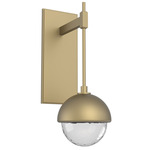 Cabochon Tempo Wall Sconce - Gilded Brass / Clear