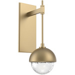Cabochon Tempo Wall Sconce - Gilded Brass / Clear