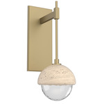 Cabochon Tempo Wall Sconce - Gilded Brass / Clear