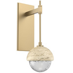 Cabochon Tempo Wall Sconce - Gilded Brass / Clear