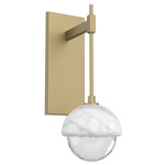 Cabochon Tempo Wall Sconce - Gilded Brass / Clear