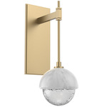 Cabochon Tempo Wall Sconce - Gilded Brass / Clear