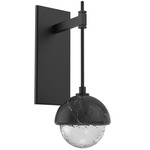 Cabochon Tempo Wall Sconce - Matte Black / Clear