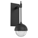 Cabochon Tempo Wall Sconce - Matte Black / Clear