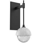Cabochon Tempo Wall Sconce - Matte Black / Clear