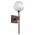 Cabochon Belvedere Wall Sconce - Flat Bronze / Clear