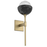 Cabochon Belvedere Wall Sconce - Gilded Brass / Clear