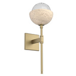Cabochon Belvedere Wall Sconce - Gilded Brass / Clear