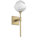 Cabochon Belvedere Wall Sconce - Gilded Brass / Clear